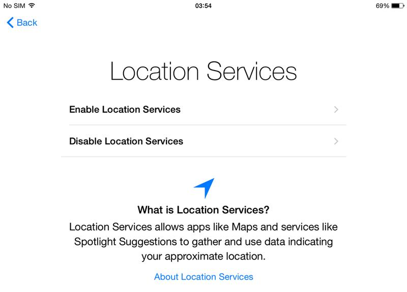 How to set up a new iPad: Location services