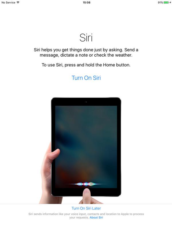 How to set up a new iPad: Siri