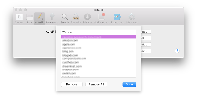 How to clear Safari's cache and history on Mac: Autofill