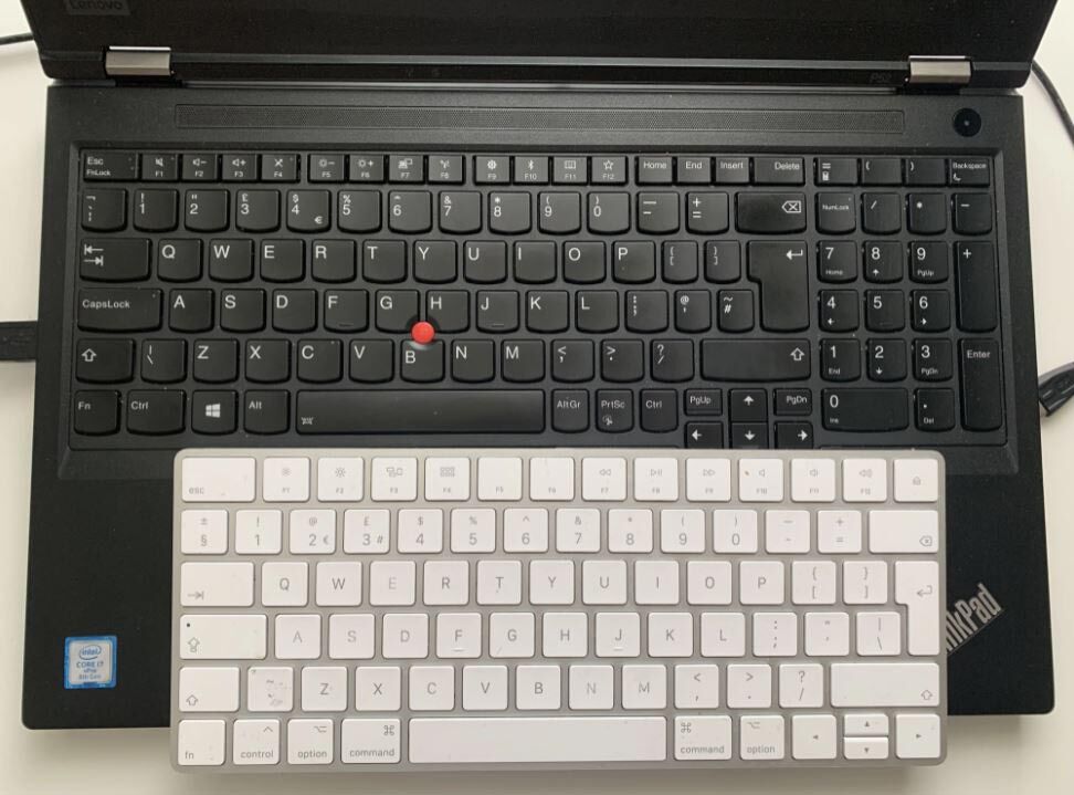 normal keyboard with mac