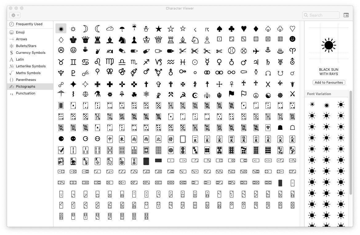 macbook pro keyboard symbols