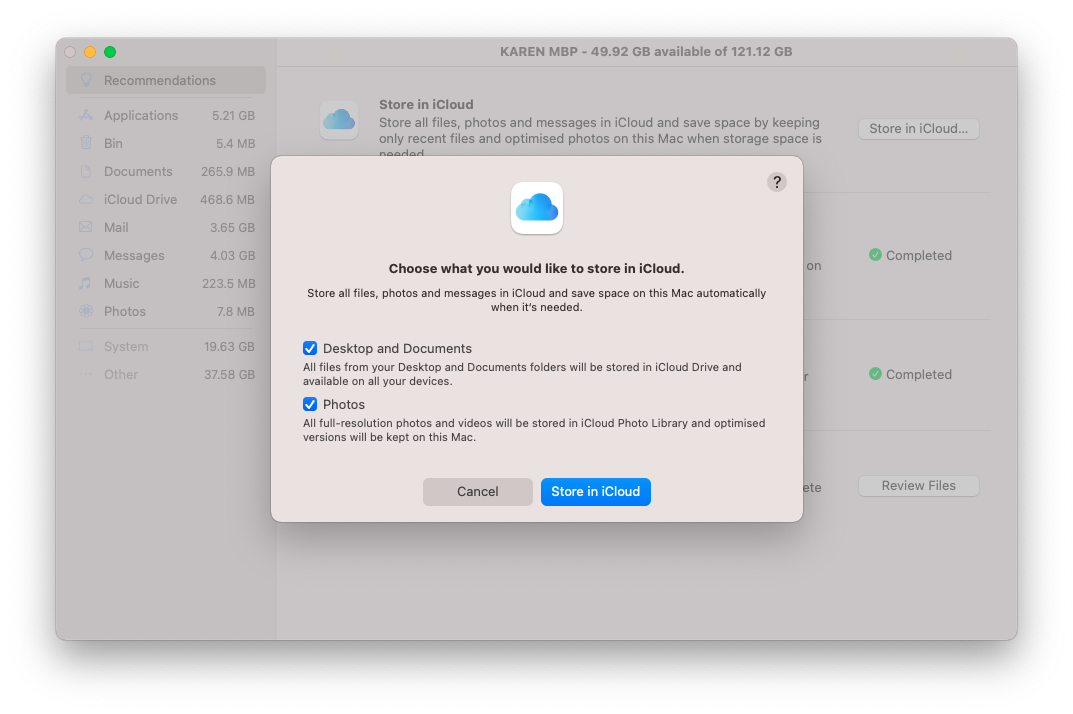 Use iCloud