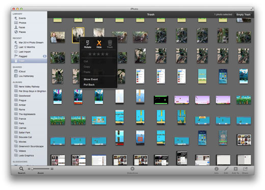 The iPhoto Trash Folder
