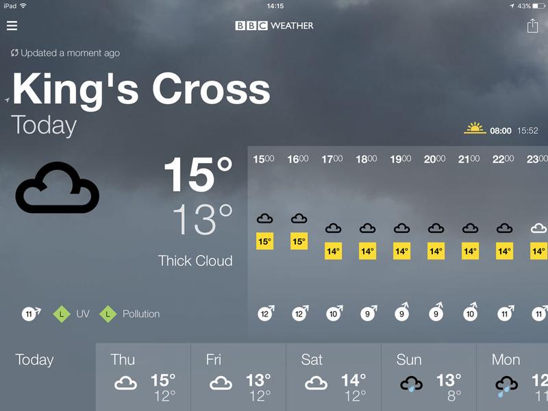 Best free iPad apps: BBC Weather