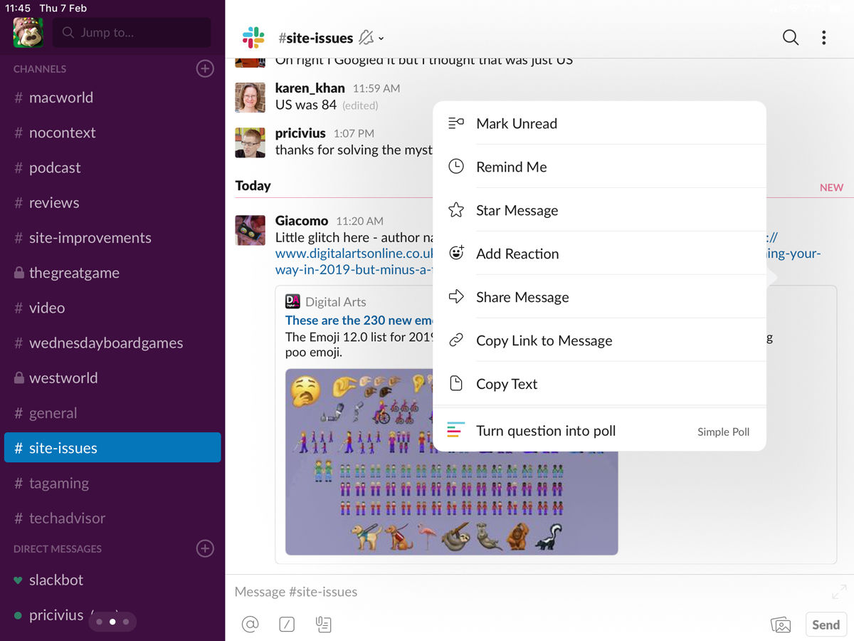 Best free iPad apps: Slack