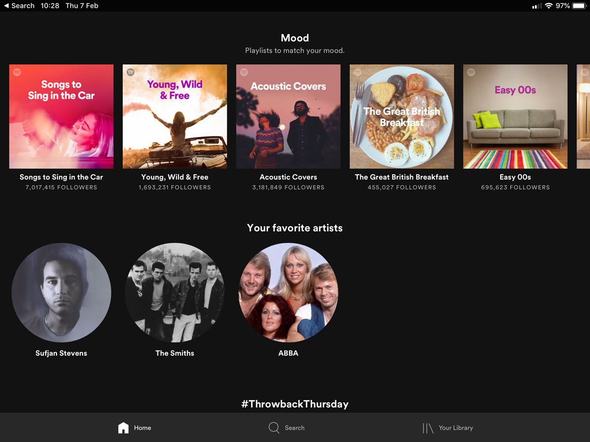 Best free iPad apps: Spotify Music