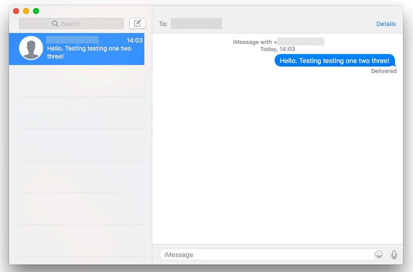 how to get imessage on mac with phone number