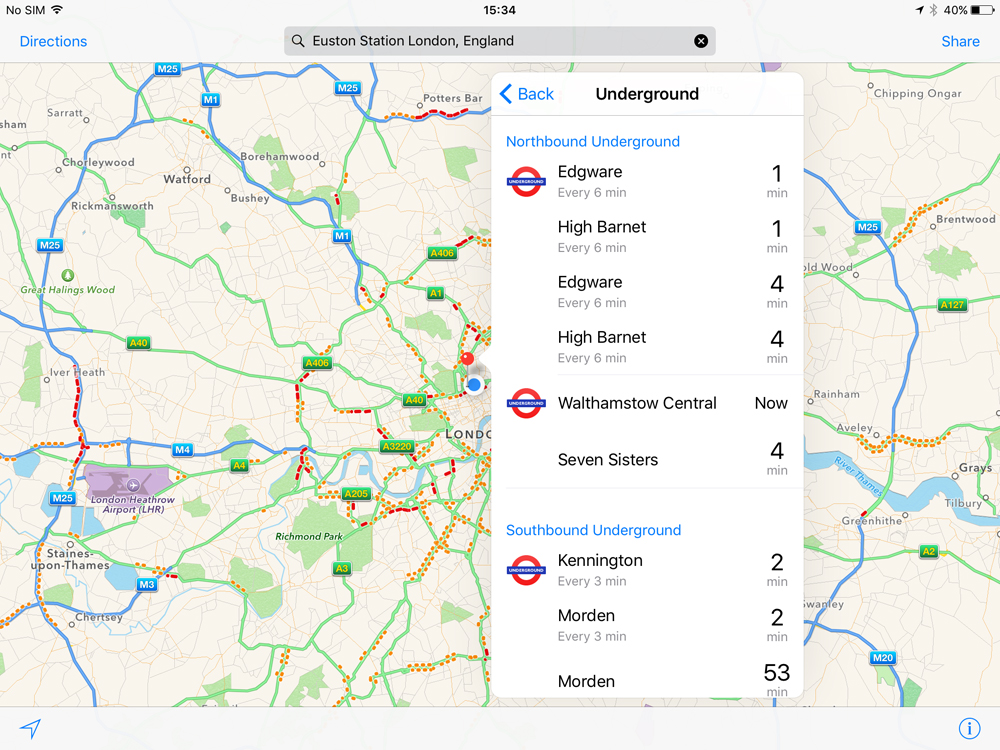 iOS 9 new features: Public-transport directions in Maps