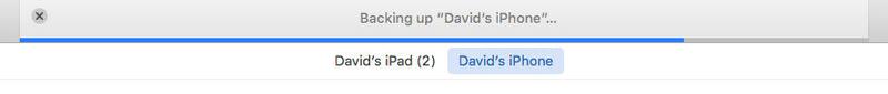 How to back up an iPhone or iPad: iTunes backup in progress