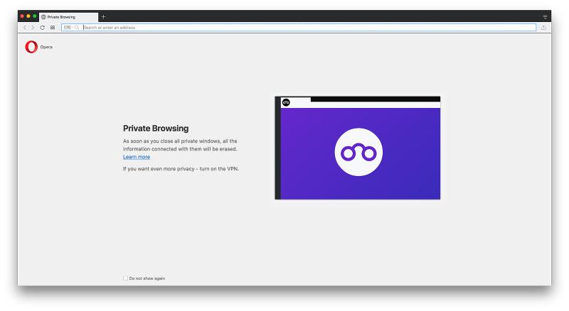 How to use private browsing on Mac: Opera