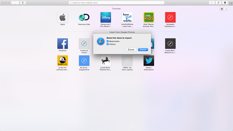 How to import Chrome Bookmarks into Safari