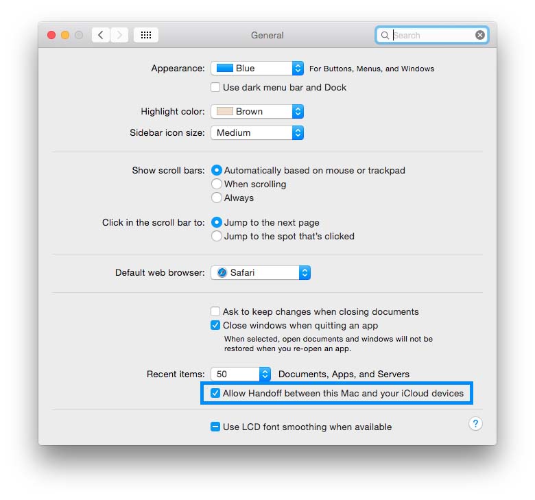 mac safari handoff