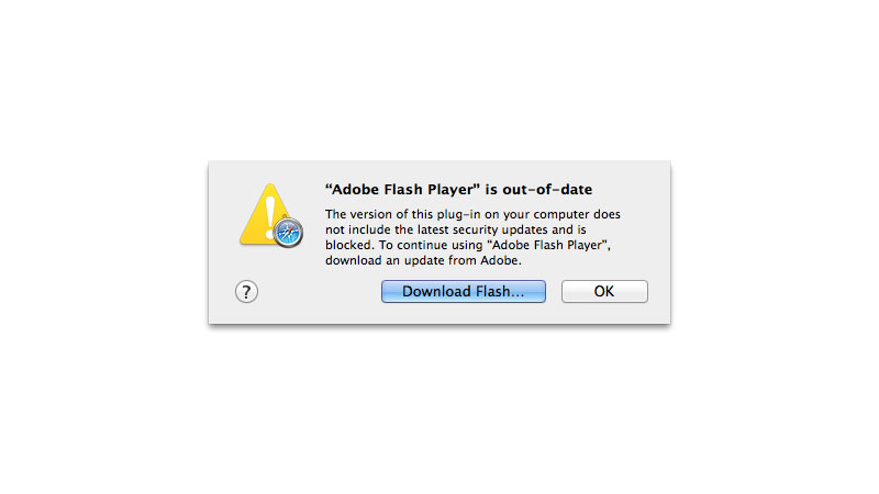 update adobe flash player safari