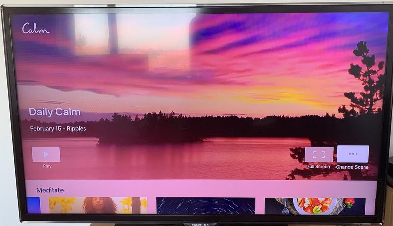 Calm app Apple TV