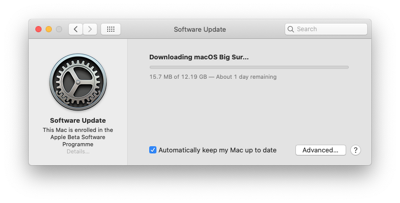 macos big sur wont install