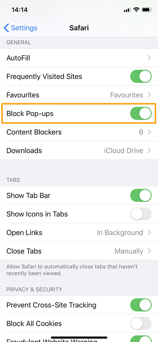 add blocker for iphone