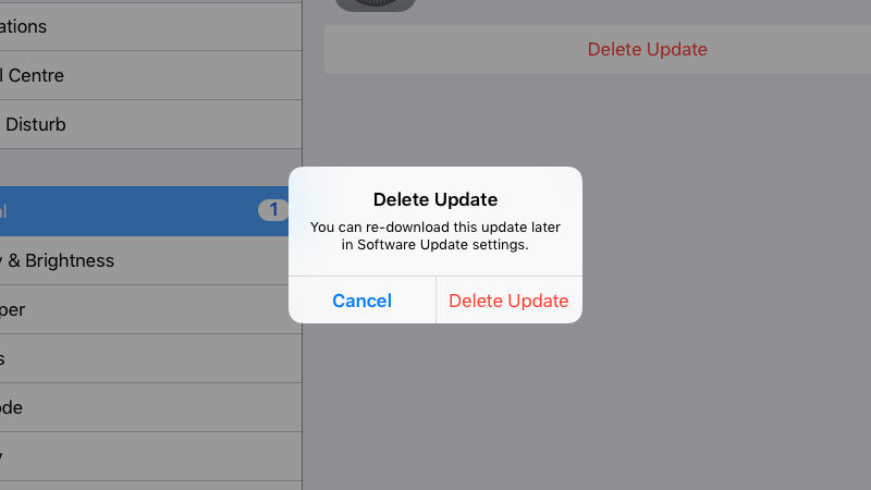 How to stop an iPhone from asking to update iOS: Delete a downloaded update