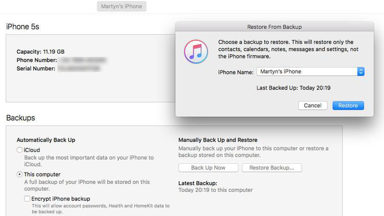 How to restore an iPhone or iPad from backup: iTunes