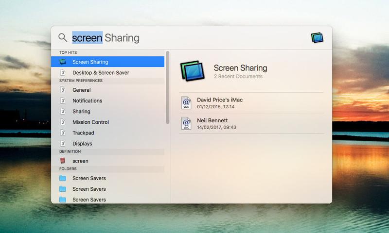 imac screen sharing