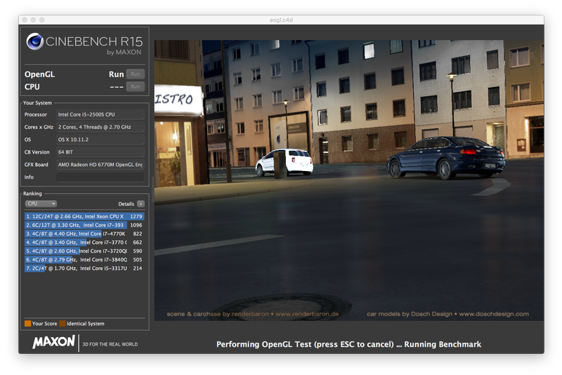 Cómo probar la velocidad de una Mac: Cinebench