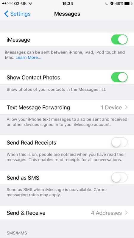 imessages not sending