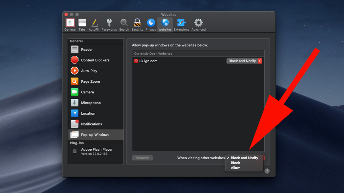 How to block ads on Mac: Block popups in Safari