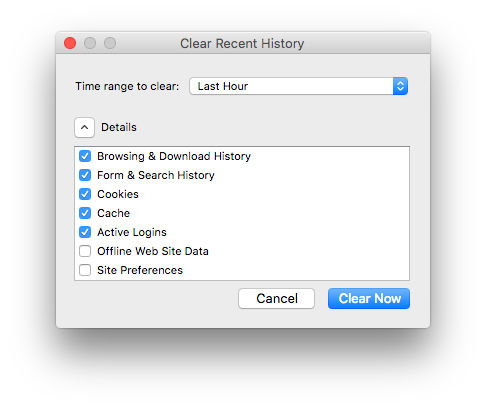 How to delete web browsing history on Mac: Firefox