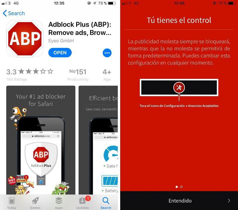 bloquear publicidad en safari