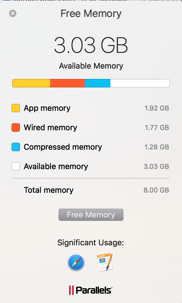 how to check memory of mac