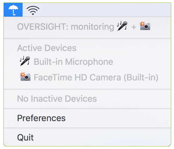 OverSight Preferences