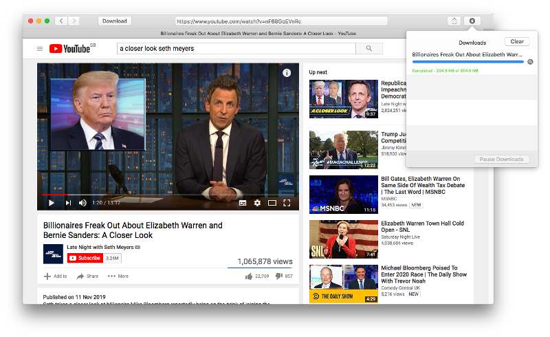 youtube downloader for mac safari