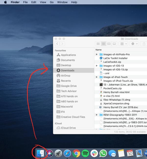 download folder on a mac