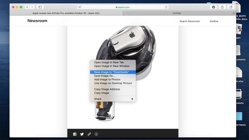 Right click to save image on Safari on Mac