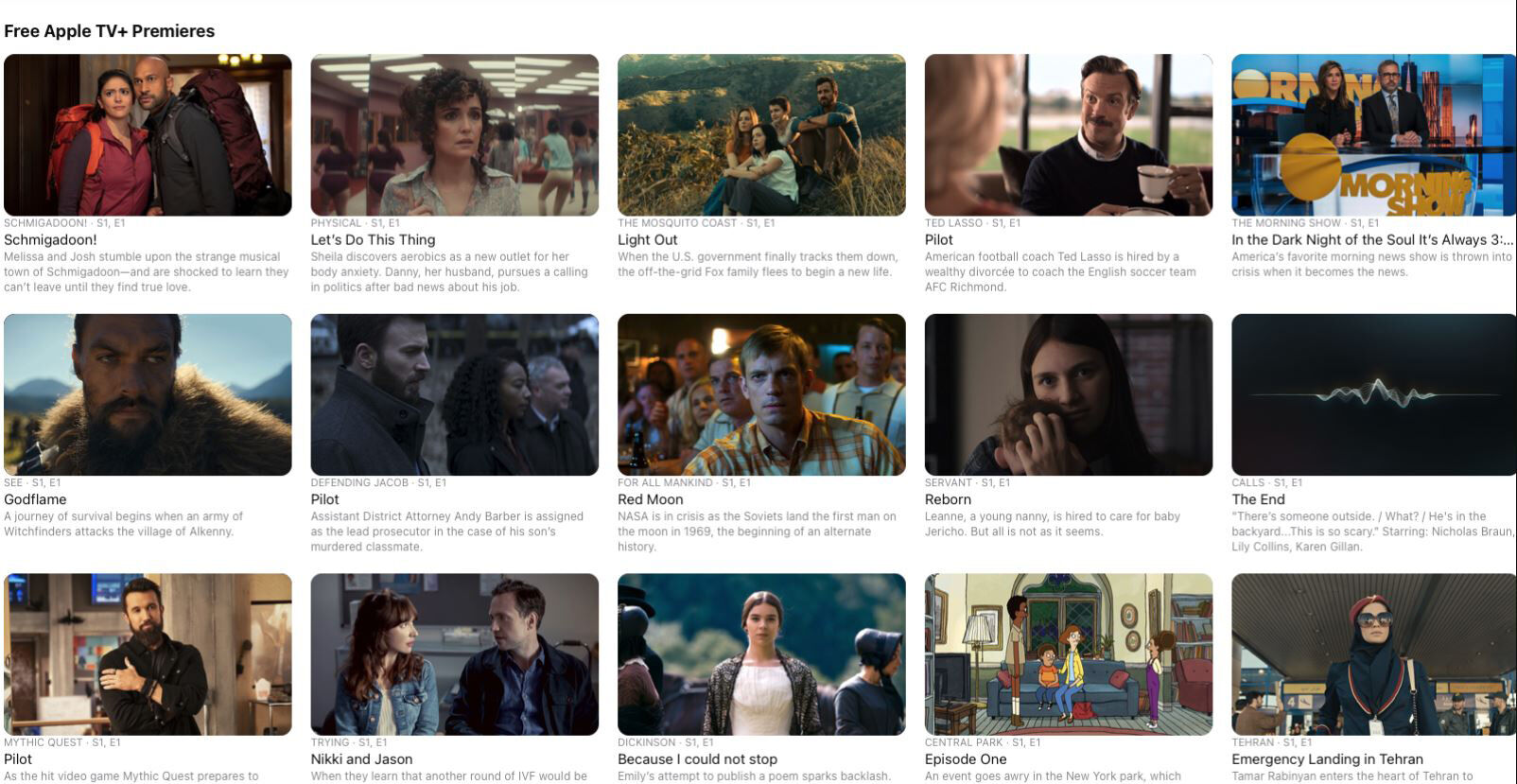 Apple tv store shows to watch