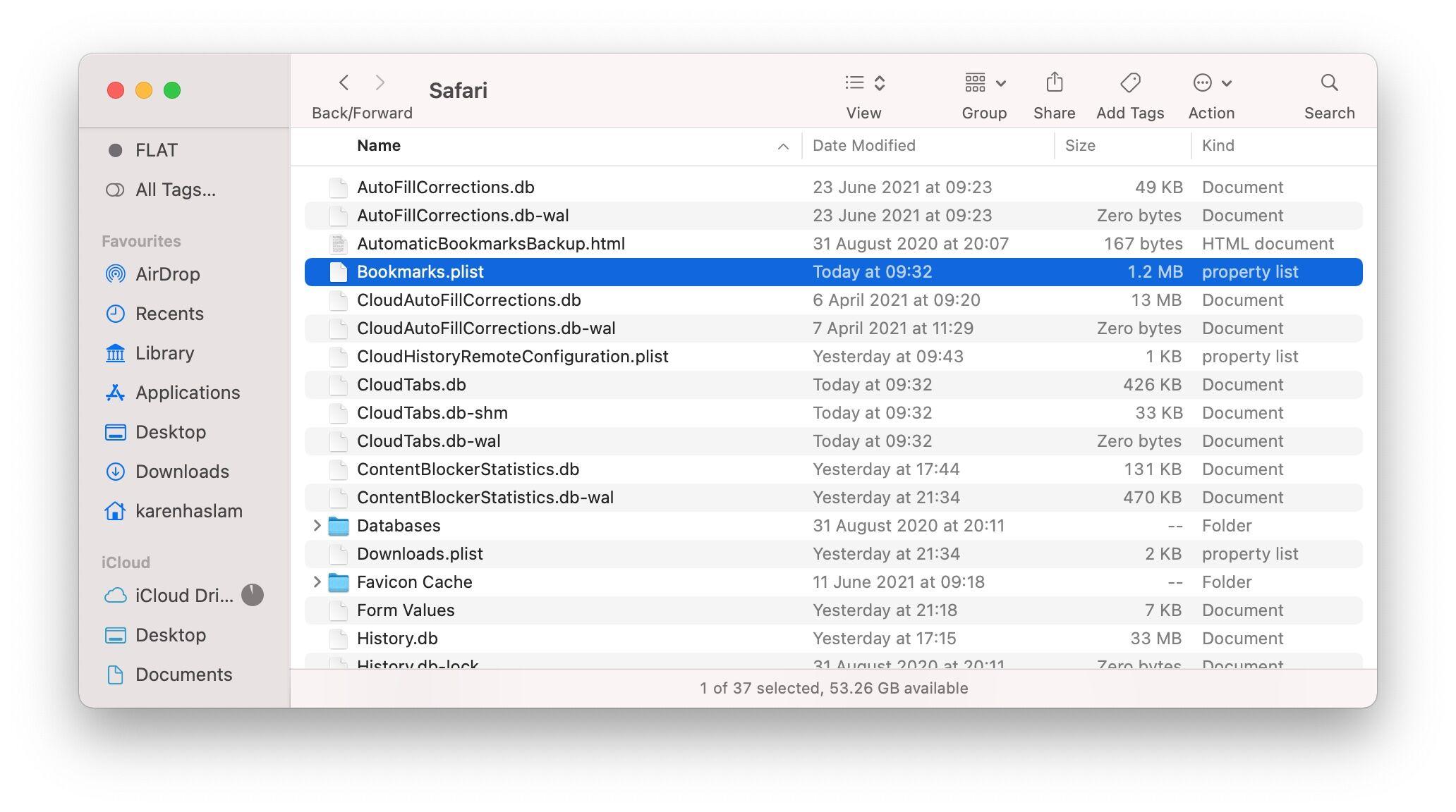 safari plist files