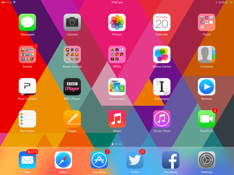 ios7 home screen