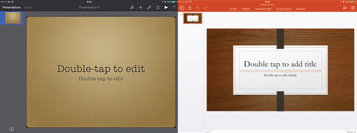 The Keynote Interface compared to the PowerPoint Interface