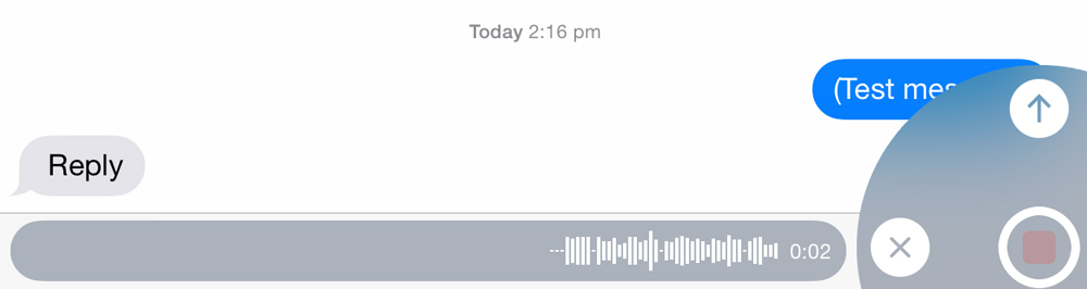 iOS 8 review: How to send a voice message