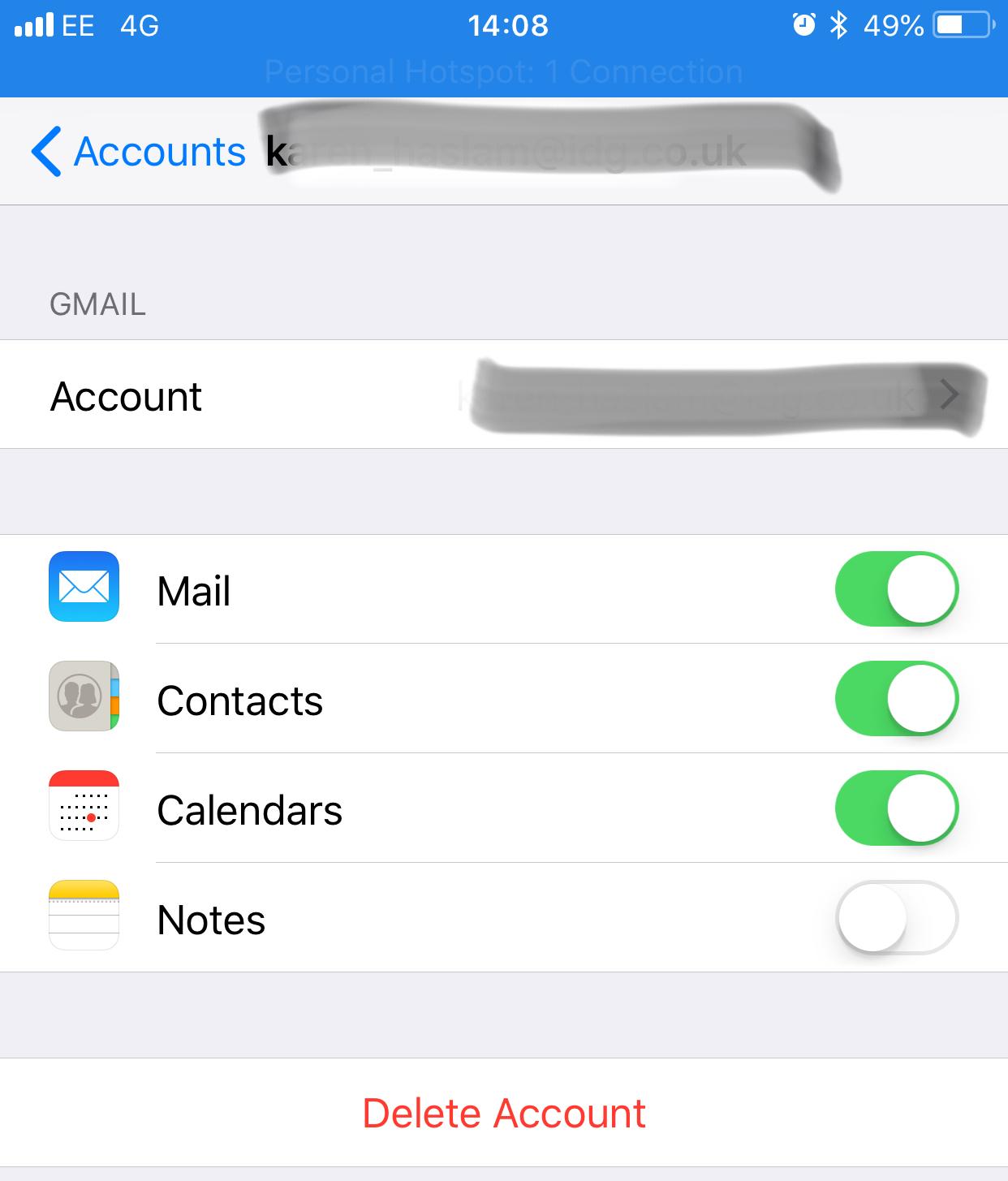 Remove multiple email accounts