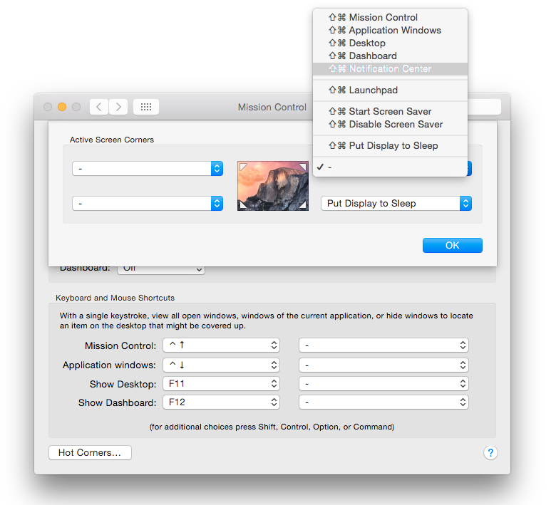 Quickly open Notification Center