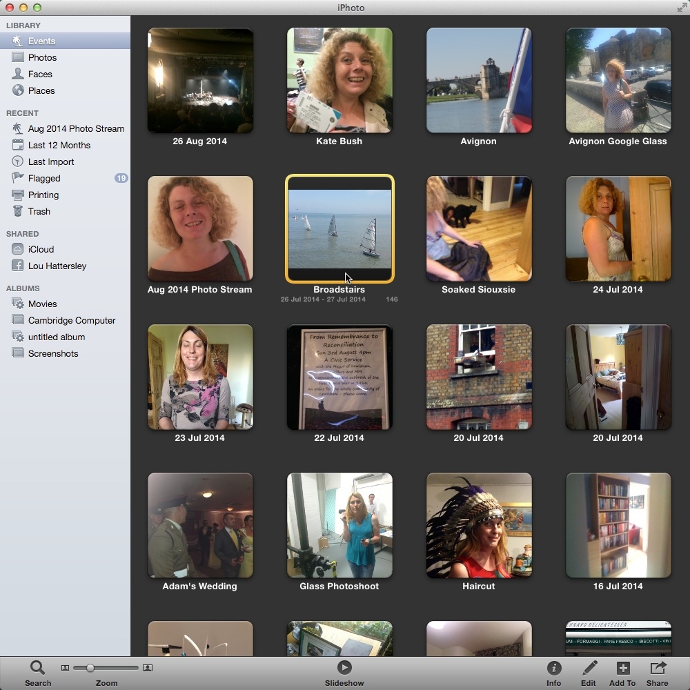 Choose an Event Key Photo with the space bar
