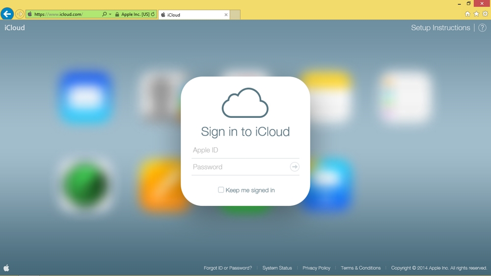 Install the Windows version of iCloud on your tablet