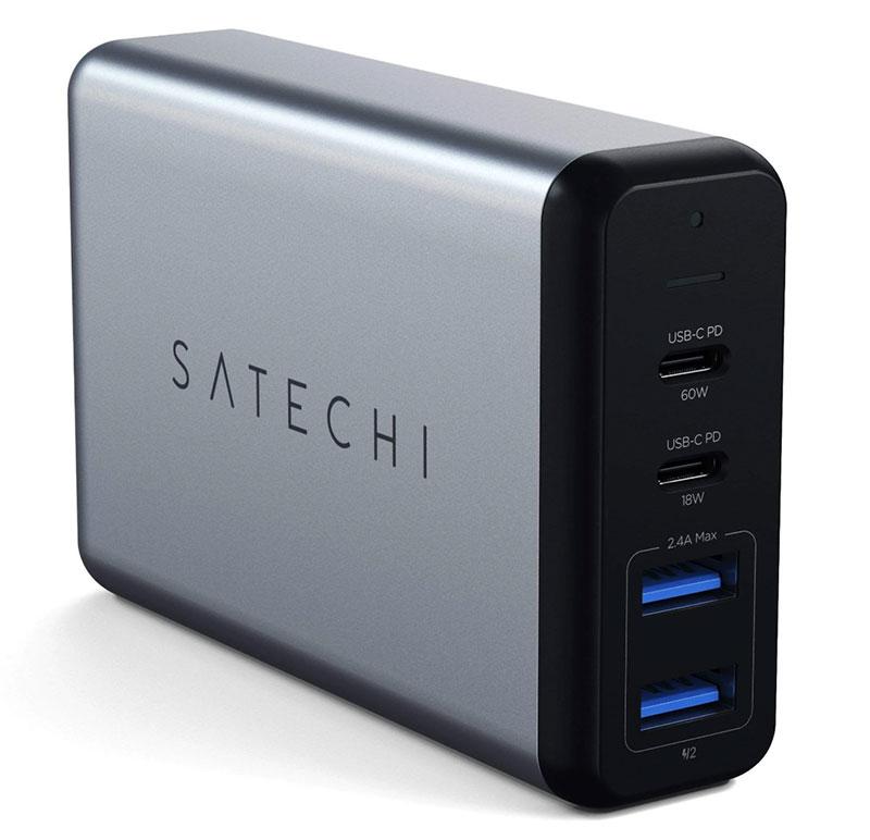 Satechi Type-C 75W Travel Charger - Best 2x USB-C / USB-A travel charger