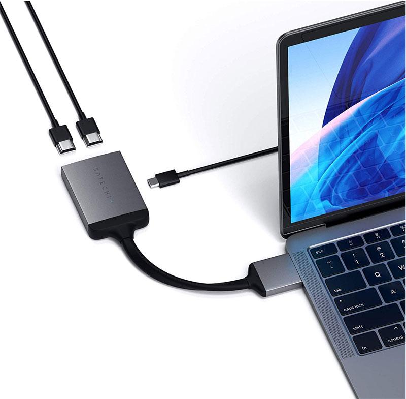  MacBook Pro Docking Station Dual Monitor MacBook Pro HDMI  Adapter,9 in 1 USB C Adapters for MacBook Pro Air Mac HDMI Dock Dongle Dual  USB C to Dual HDMI Ethernet 3USB