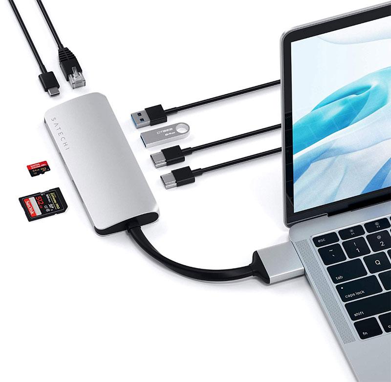 Hub usb c pour macbook air pro m1, adaptateur usb c mac dongle