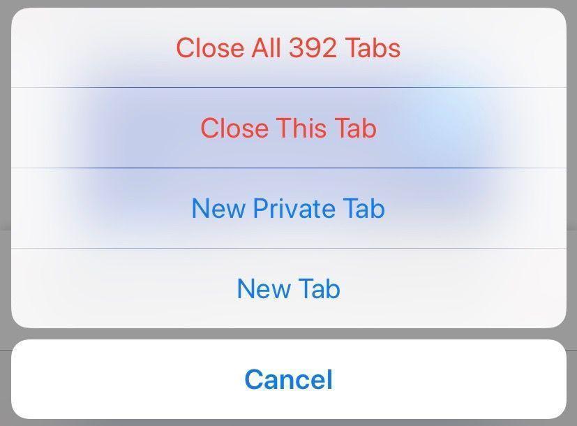 Close tabs safari iphone