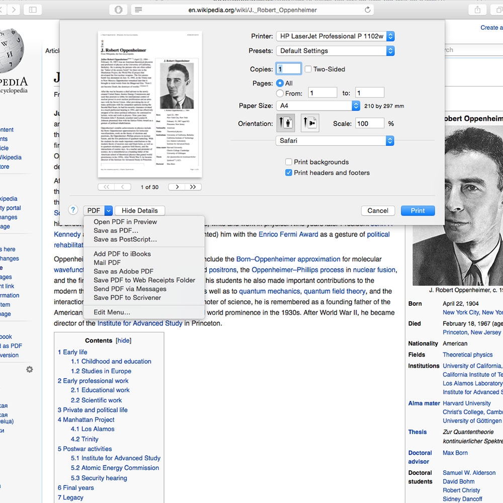 Instantly create PDFs on a Mac
