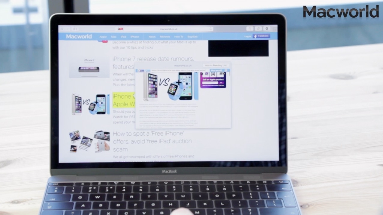 13 ways to use Force Touch on the new MacBook: Link preview