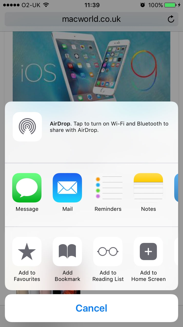New features in Notes in iOS 9: Sharing web pages and Maps in Notes in iOS 9