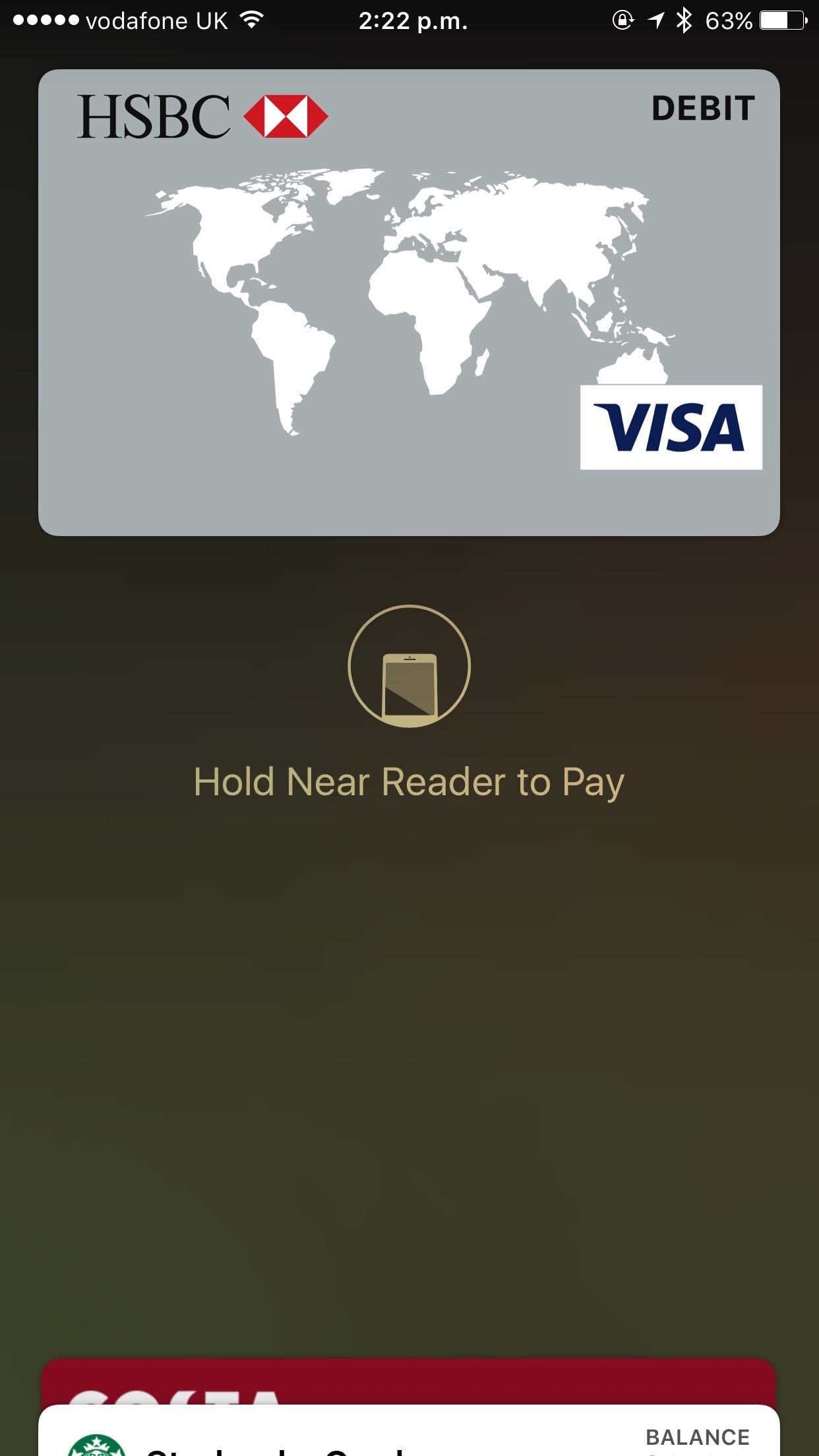 Quick access to Apple Pay